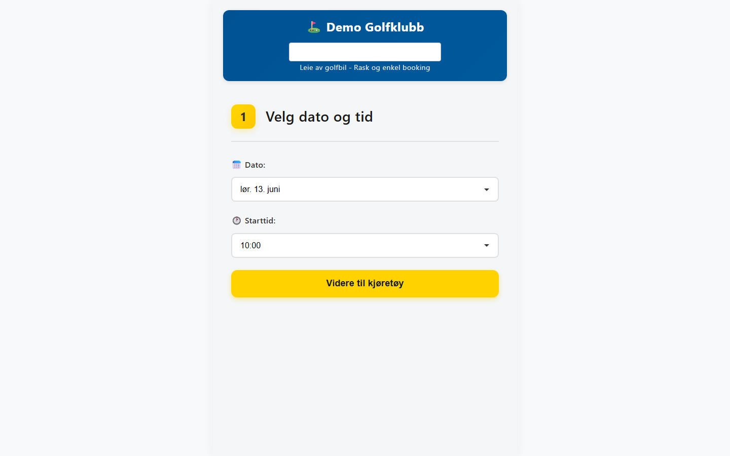 Universell portal med klubbvalg